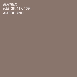 #8A756D - Americano Color Image