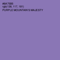 #8A75B5 - Purple Mountain's Majesty Color Image