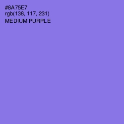 #8A75E7 - Medium Purple Color Image