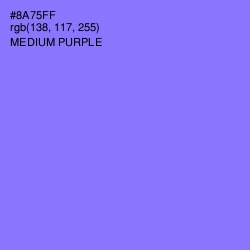 #8A75FF - Medium Purple Color Image
