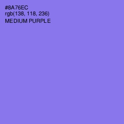 #8A76EC - Medium Purple Color Image