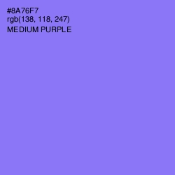 #8A76F7 - Medium Purple Color Image