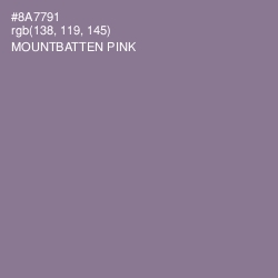 #8A7791 - Mountbatten Pink Color Image