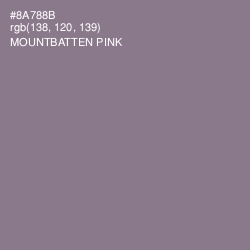 #8A788B - Mountbatten Pink Color Image