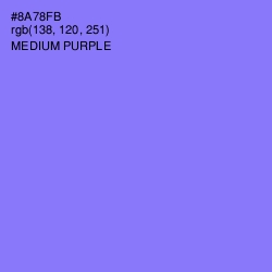 #8A78FB - Medium Purple Color Image