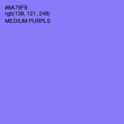 #8A79F8 - Medium Purple Color Image