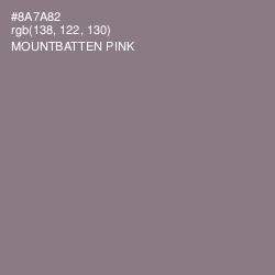 #8A7A82 - Mountbatten Pink Color Image