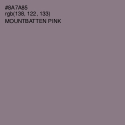 #8A7A85 - Mountbatten Pink Color Image