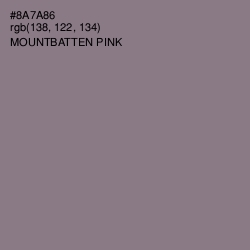 #8A7A86 - Mountbatten Pink Color Image