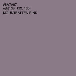 #8A7A87 - Mountbatten Pink Color Image