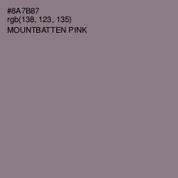 #8A7B87 - Mountbatten Pink Color Image