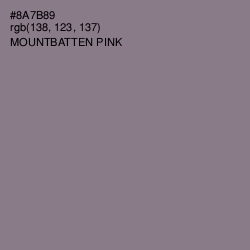 #8A7B89 - Mountbatten Pink Color Image
