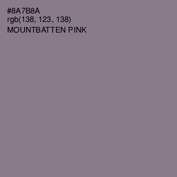 #8A7B8A - Mountbatten Pink Color Image