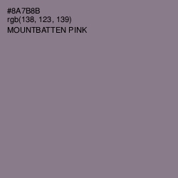 #8A7B8B - Mountbatten Pink Color Image