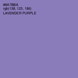 #8A7BBA - Lavender Purple Color Image