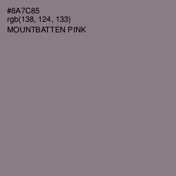 #8A7C85 - Mountbatten Pink Color Image