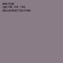 #8A7C86 - Mountbatten Pink Color Image