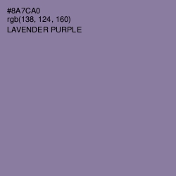 #8A7CA0 - Lavender Purple Color Image