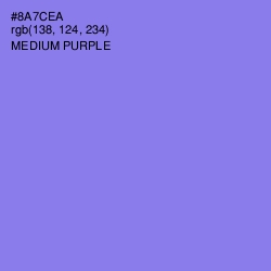 #8A7CEA - Medium Purple Color Image