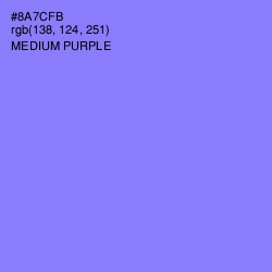 #8A7CFB - Medium Purple Color Image