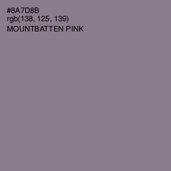 #8A7D8B - Mountbatten Pink Color Image