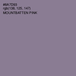 #8A7D93 - Mountbatten Pink Color Image