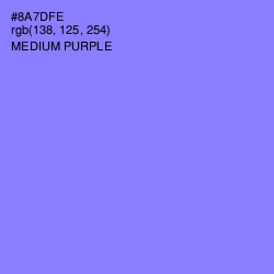 #8A7DFE - Medium Purple Color Image