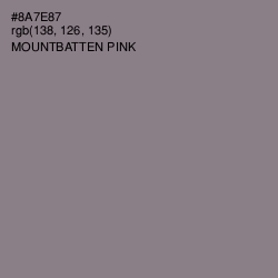 #8A7E87 - Mountbatten Pink Color Image