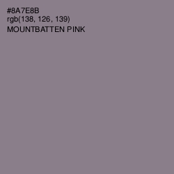 #8A7E8B - Mountbatten Pink Color Image