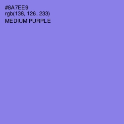 #8A7EE9 - Medium Purple Color Image