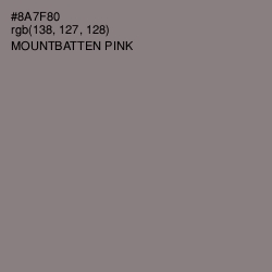 #8A7F80 - Mountbatten Pink Color Image