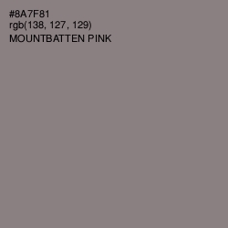 #8A7F81 - Mountbatten Pink Color Image