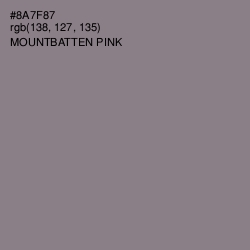 #8A7F87 - Mountbatten Pink Color Image
