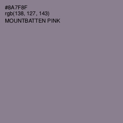 #8A7F8F - Mountbatten Pink Color Image