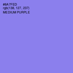 #8A7FED - Medium Purple Color Image