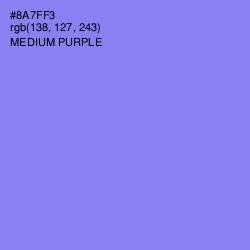 #8A7FF3 - Medium Purple Color Image