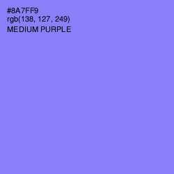 #8A7FF9 - Medium Purple Color Image