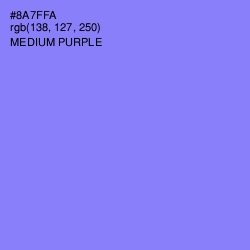 #8A7FFA - Medium Purple Color Image