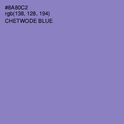 #8A80C2 - Chetwode Blue Color Image