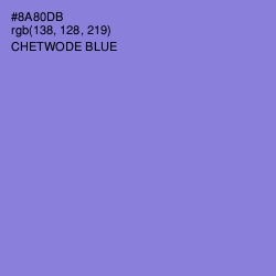 #8A80DB - Chetwode Blue Color Image