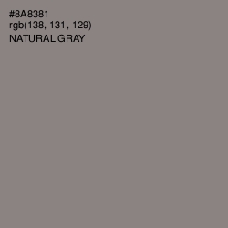 #8A8381 - Natural Gray Color Image