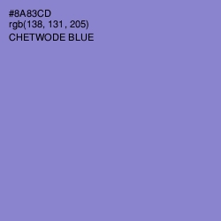 #8A83CD - Chetwode Blue Color Image