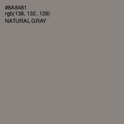 #8A8481 - Natural Gray Color Image