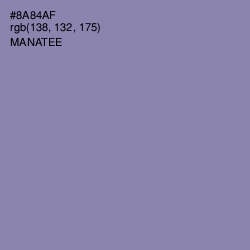 #8A84AF - Manatee Color Image