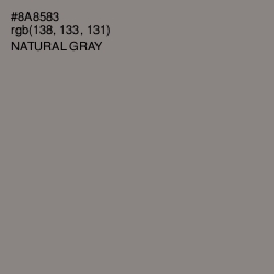 #8A8583 - Natural Gray Color Image