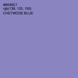 #8A85C1 - Chetwode Blue Color Image