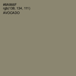 #8A866F - Avocado Color Image