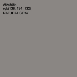 #8A8684 - Natural Gray Color Image