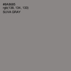 #8A8685 - Suva Gray Color Image