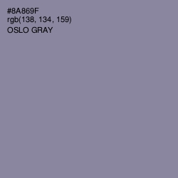 #8A869F - Oslo Gray Color Image